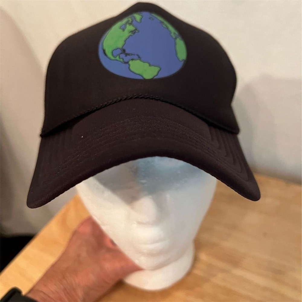 Kings Of NY Black Earth Globe Embroidered Dad‎ Hat Snapback Cap hat trucker